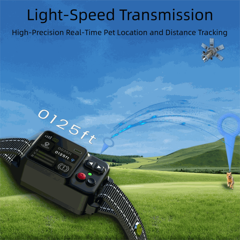 GPS Dog Wireless Fence 600ft Range Training Collar
