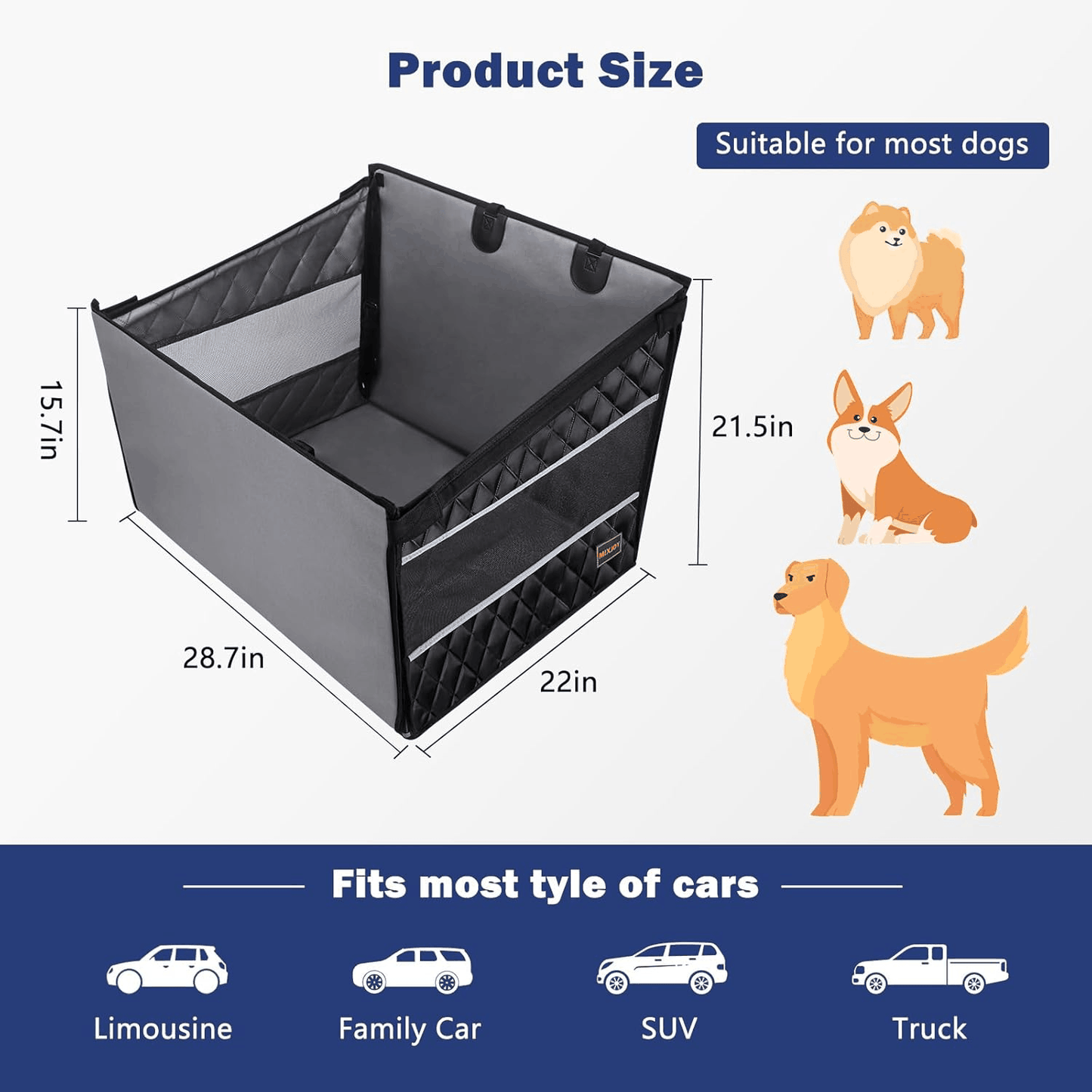 Dog Car Seat for Large Dogs