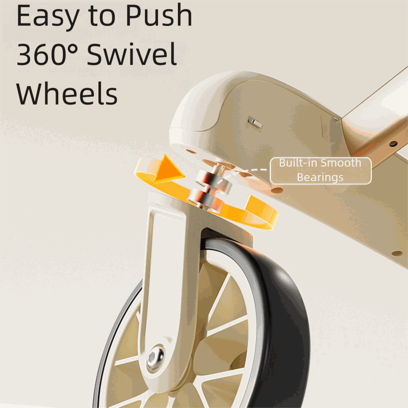 360 degree swivel wheel with built-in smooth bearings for luxury pet stroller