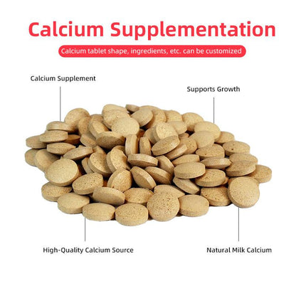 Dog liver supplement calcium tablets with milk thistle for liver and kidney health in dogs and cats