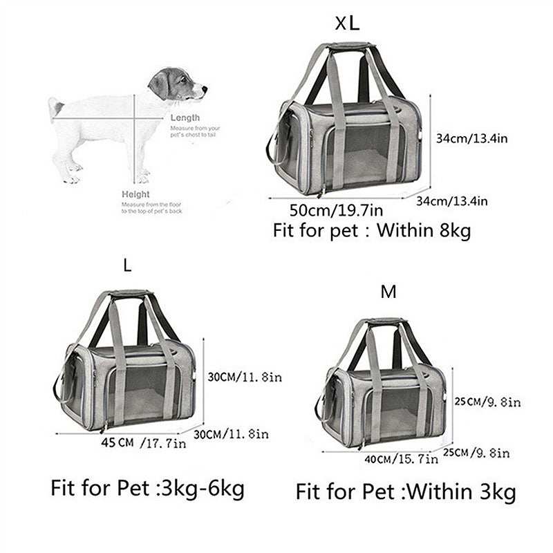 Pet Backpack Transport Box TSA approved dog and cat carrier with breathable mesh, multiple sizes fitting pets up to 8kg, lightweight and durable design