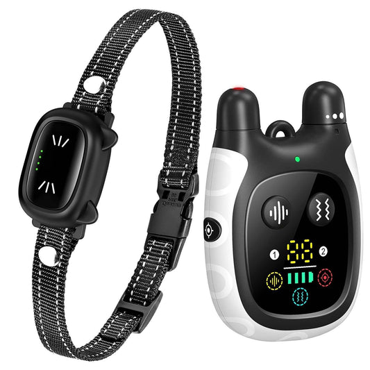 Cat training vibration collar with remote control, adjustable sensitivity, waterproof IP67, and various tone and vibration modes