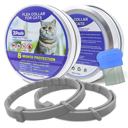 Anti-flea collars for dogs and cats with 8-month protection and tick repellent