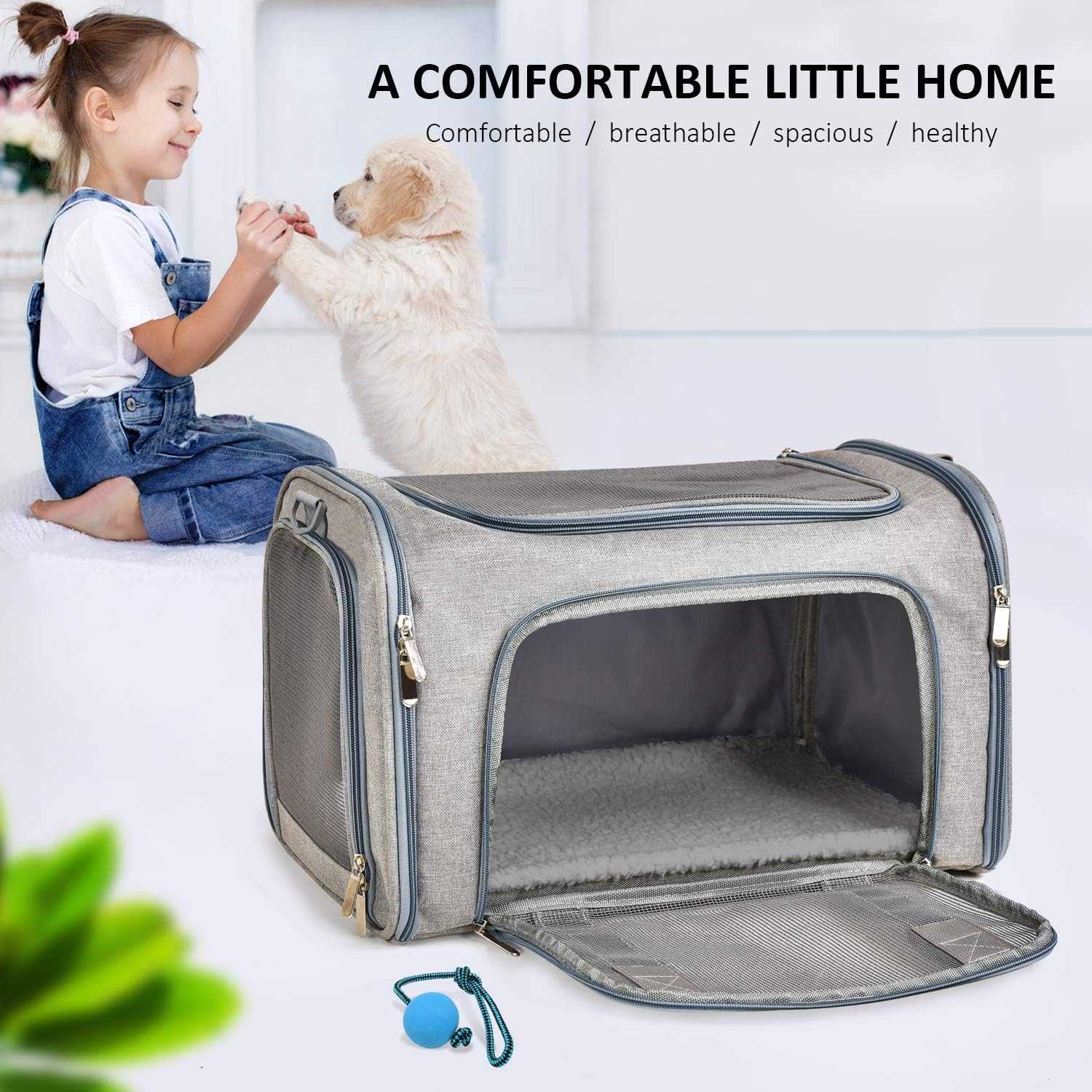 Pet Backpack Transport Box with breathable mesh and spacious interior for comfortable dog and cat travel